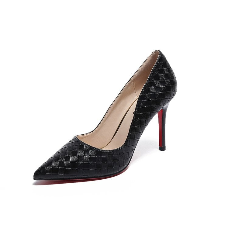 Europe Sexy Women Shoes  Red Bottom High Heels Pumps Spring/Autumn New Pointed Thin Heels Slip-on Shoes Woman Party Shoes