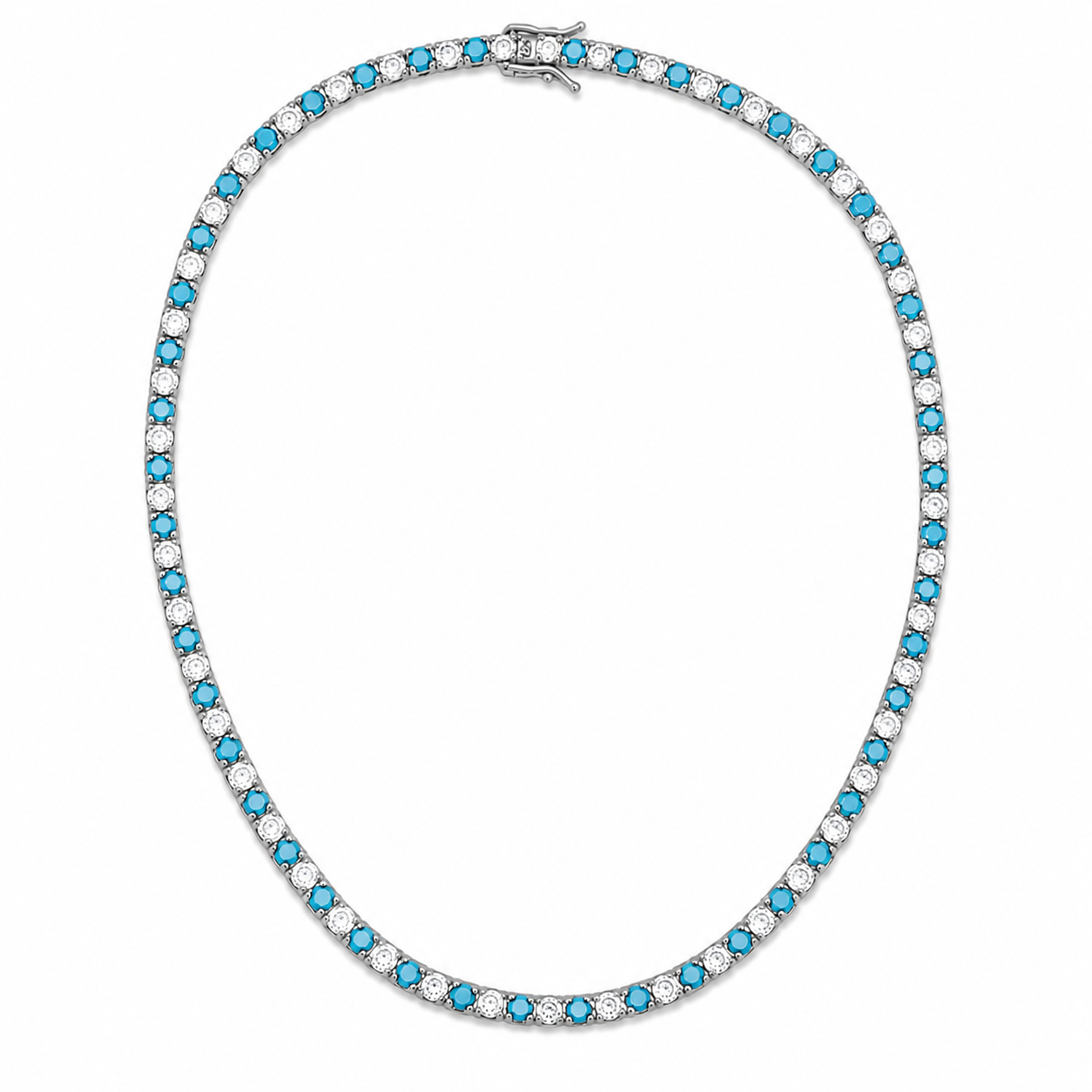 3mm CZ Tennis Bracelet – Color Stone & Clear Bezel Bracelet