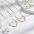 Custom Name Heart Necklace – Gold Stainless Steel Personalized Choker for Women