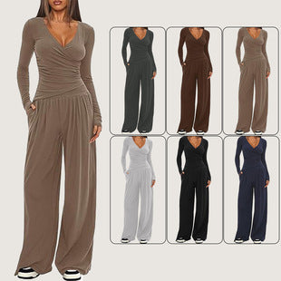 Long sleeved sportswear set for women's clothing