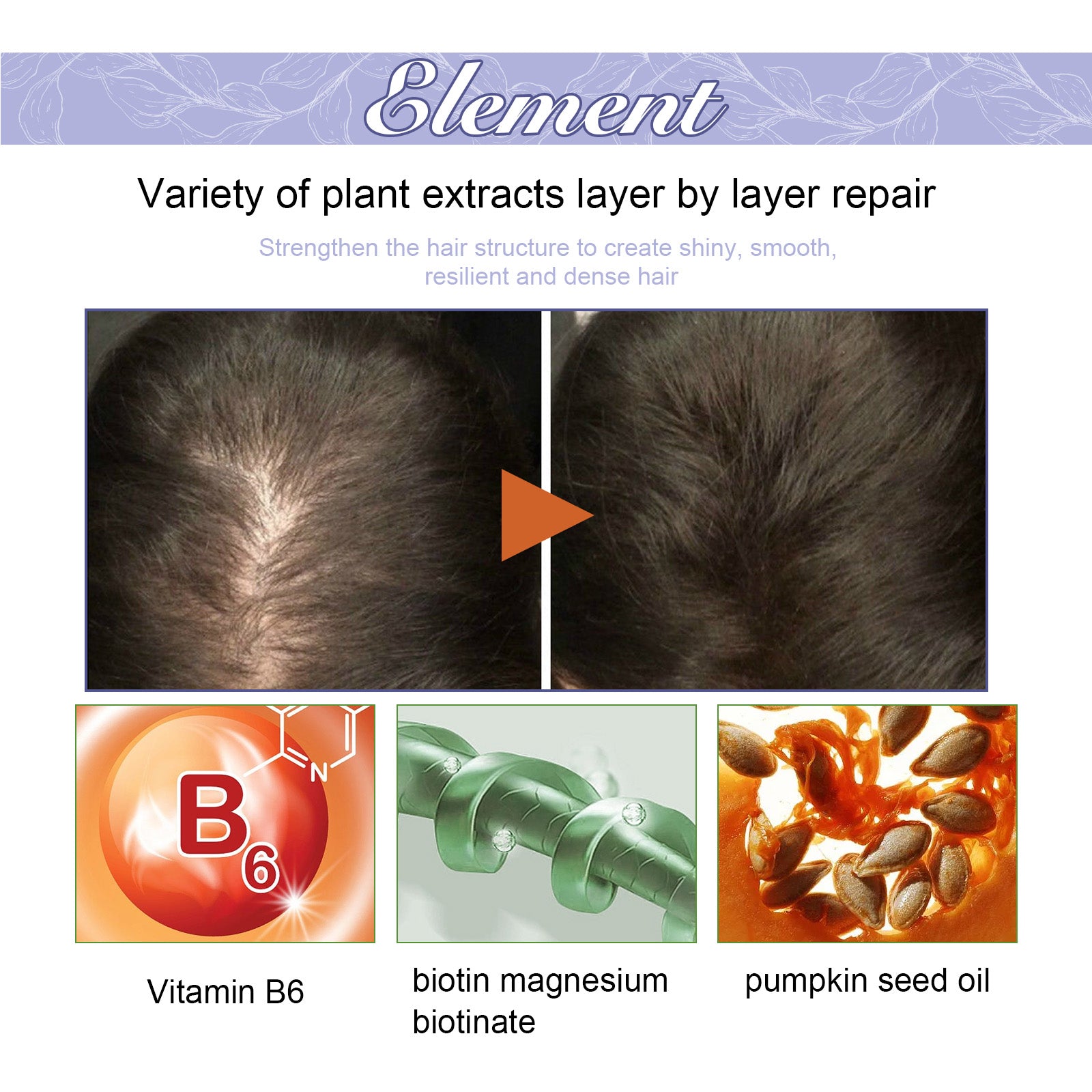 Dense Hair Supplement, Moisturizes Hair Roots, Strengthens Hair, Softens Hair And Prevents Hair Loss