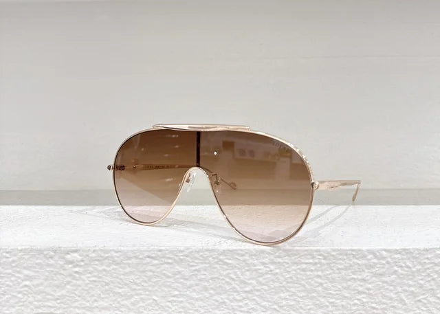 Metal wind goggles and sunglasses