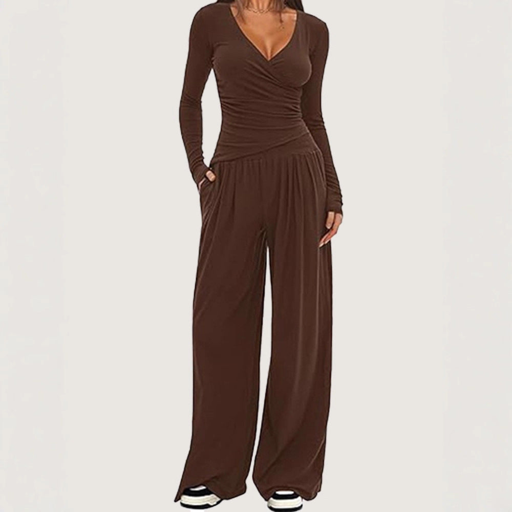 Long sleeved sportswear set for women's clothing
