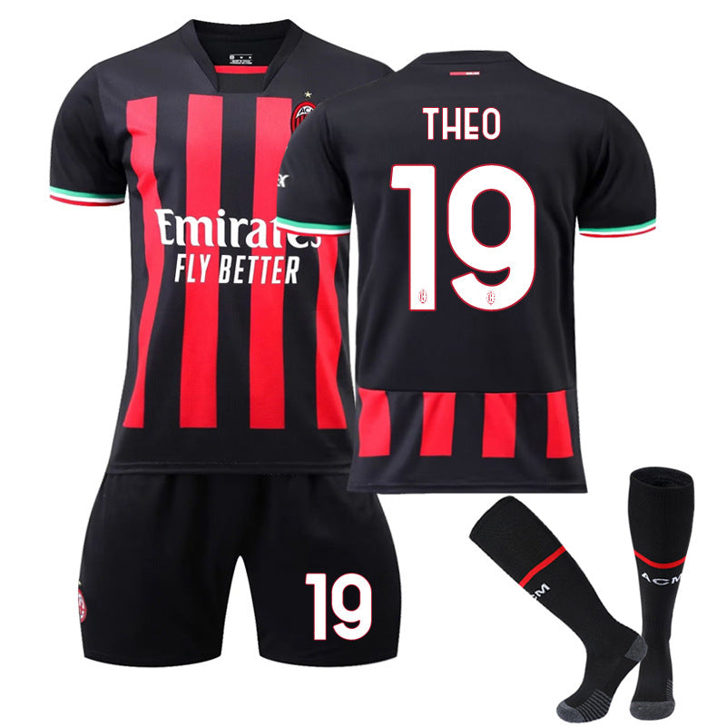 Milan home football jersey set sports jersey