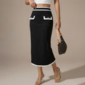High waist slim fit waist hugging skirt