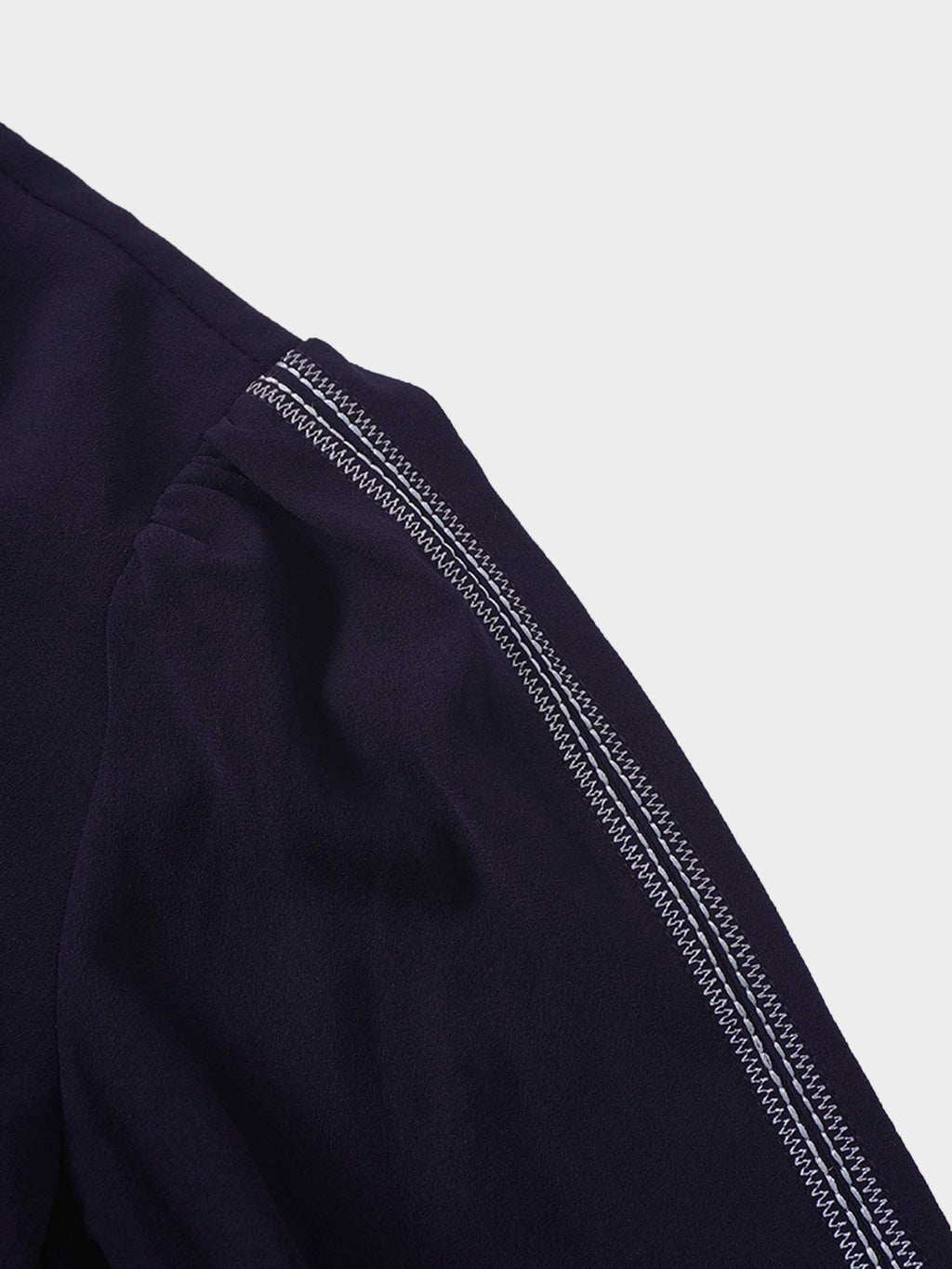 Tulip Sleeve Tie Back Dress-Navy