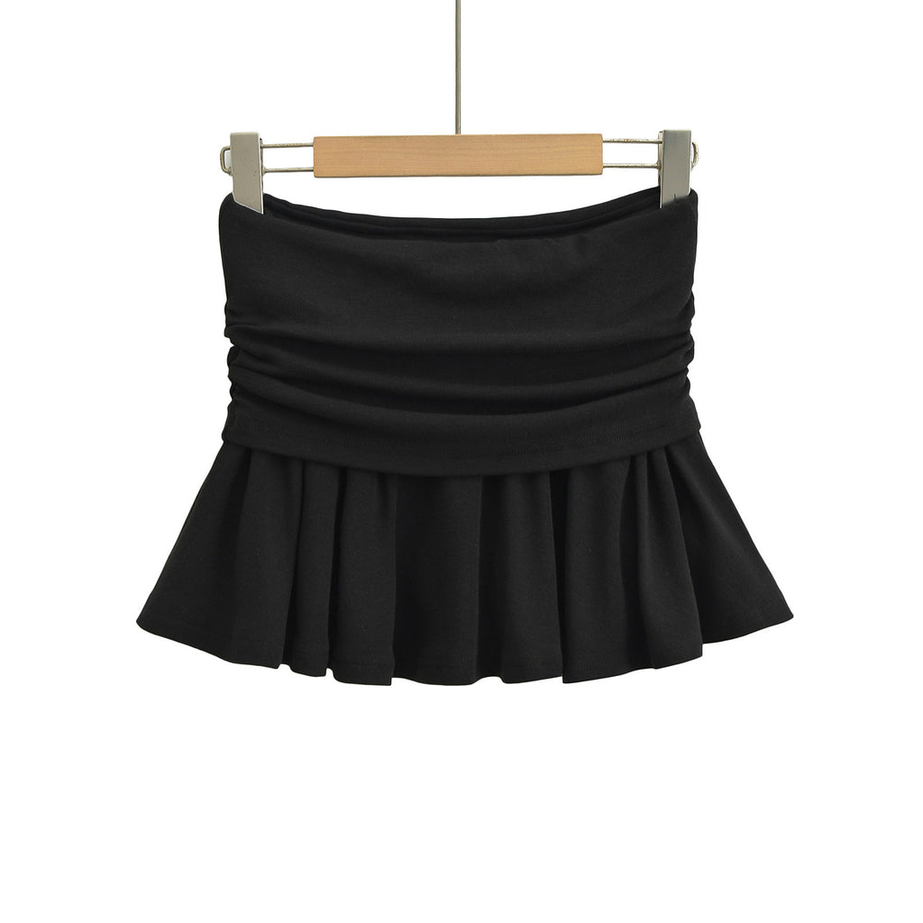 Flip over pleated skirt