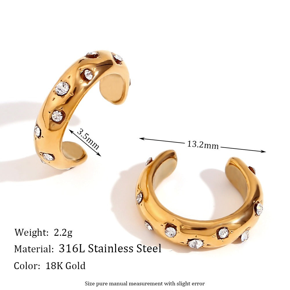 European and American fashion bestsellers, niche light luxury ear clips, personalized and simple earrings