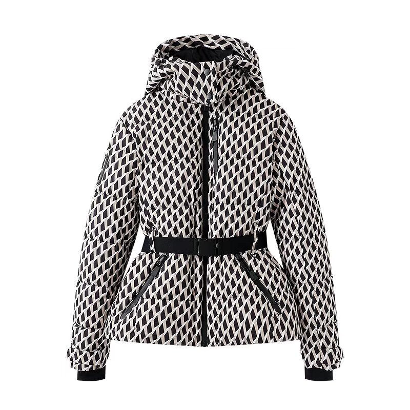 Waist waist hooded cotton jacket