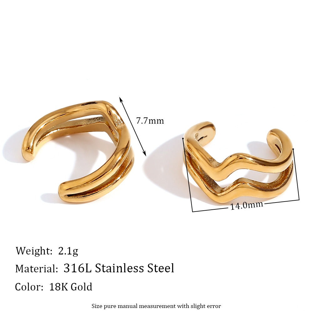 European and American fashion bestsellers, niche light luxury ear clips, personalized and simple earrings