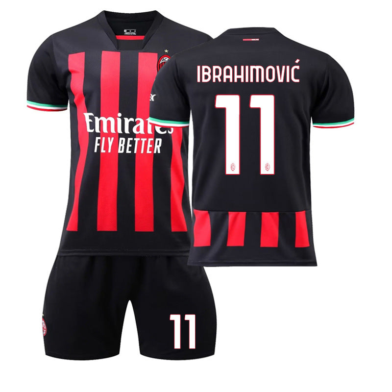 Milan home football jersey set sports jersey