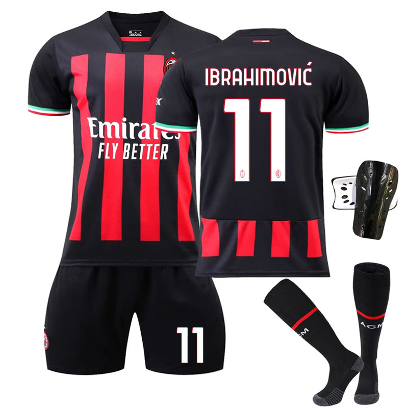 Milan home football jersey set sports jersey
