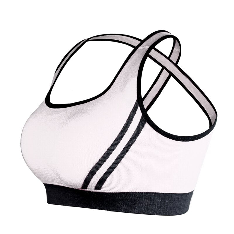 SEXYWG Cross-Back Sports Bra for Women Gym Althletic Vest Yoga Bras Push Up Brassiere BH Sport Top Crop Sportswear Fitness Shirt