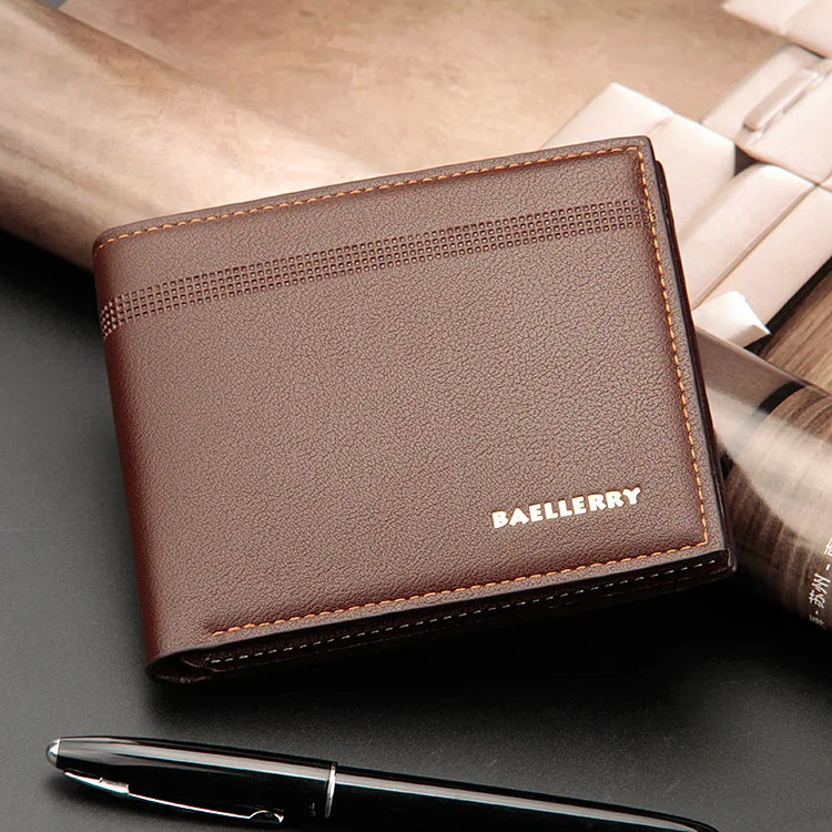 Name Customized New Men Wallets Card Holder High Quality Male Purse PU Leather Business Men Wallets Carteria