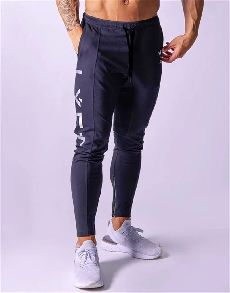 JAPAN Brand Joggers Men Sweatpants Gym Running Pants Mens Fitness Bodybuilding Gym Men Jogging Pants Zipper Sweatpants Trousers