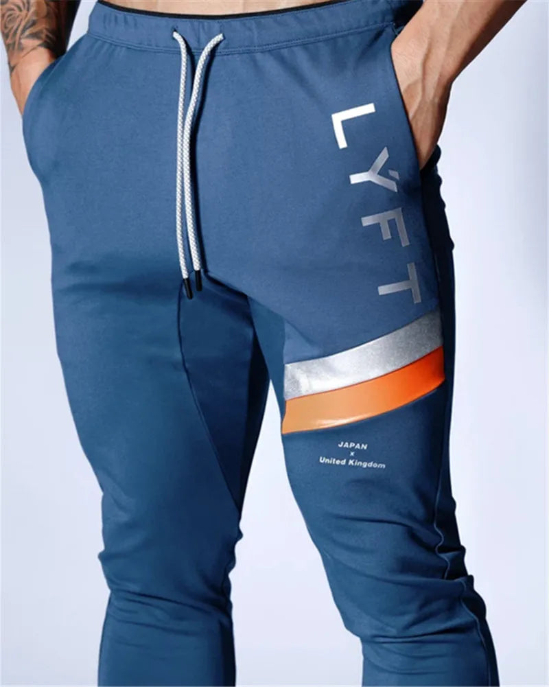 JAPAN Brand Joggers Men Sweatpants Gym Running Pants Mens Fitness Bodybuilding Gym Men Jogging Pants Zipper Sweatpants Trousers