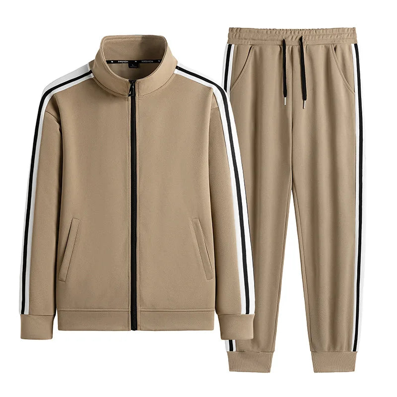 Men's Customized Logo Casual Breathable Long-Sleeved and Pants Set Spring-Autumn Running Two-Piece Set