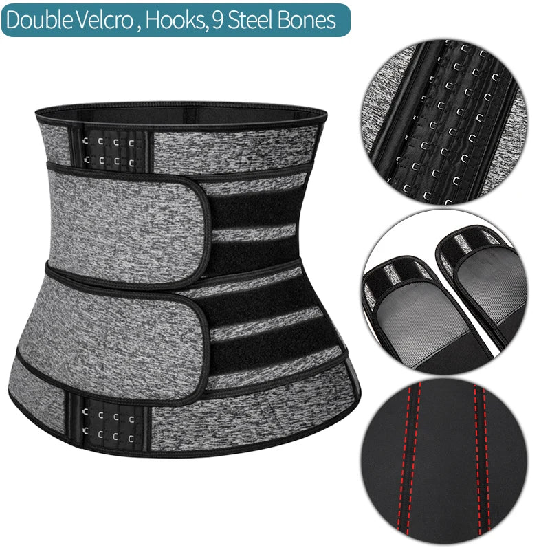 Men Waist Trainer Fitness Slimming Belt Sauna Body Shaper Corset for Abdomen Weight Loss Trimmer Belt Sweat Workout Fat Burner