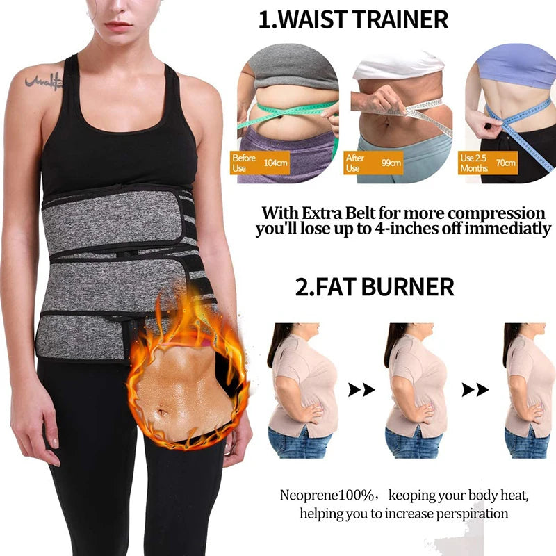 Women Waist Trainer Neoprene Body Shaper Belt Slimming Fajas Belly Reducing Shaper Tummy Sweat Shapewear Workout Shaper Corset