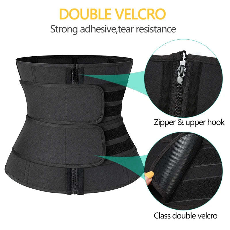 Men Waist Trainer Corsets Fitness Trimmer Belt Slimming Body Shaper for Weight Loss Sauna Sweat Girdle Workout Fat Burner Fajas