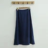 Summer Vintage Satin Elegant High Waist Office Lady Skirt