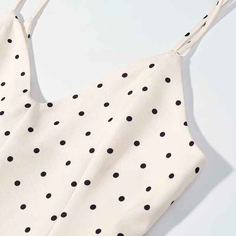 ZATRHMBM 2026 New Spring/Autumn Women's Fashion Polka Dot Short Dress, Retro Casual Elegant Women's Dress