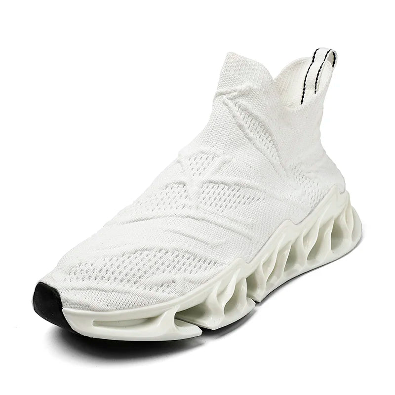 Large Size 39-46 Men's Blade Shoes High Elastic Socks Breathable Trendy Mesh Lining Anti-Slip for Spring Autumn Winter