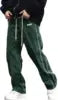 ZAFUL Men's Y2K Streetwear Baggy Track Pants Mid Waist Lightweight Casual Lounge Trousers with Drawstring Letter Pockets