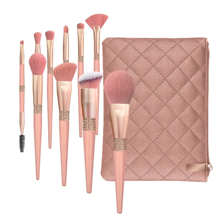 Wholesale Professional Vegan Makeup Brush Set 10-Piece Custom Logo Brochas De Maquillaje with Private Label