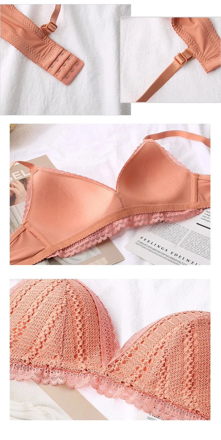 Bras For Women Push Up Plus Size Brassiere Sexy Lace Brasier Mujer Seamless Bralette  Wireless Ladies Bra