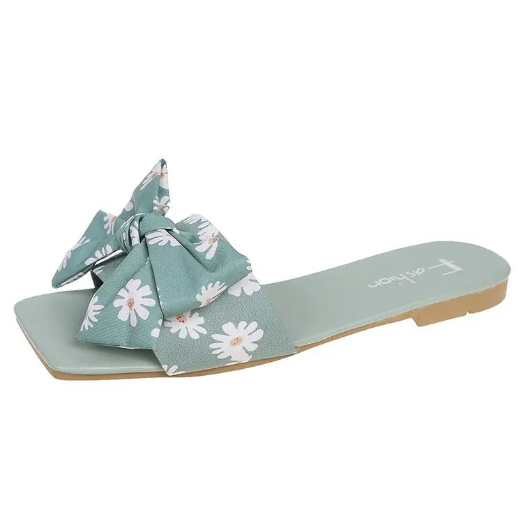Summer New Casual Sandals Bow Cute Outdoor Slippers Women's Shoes