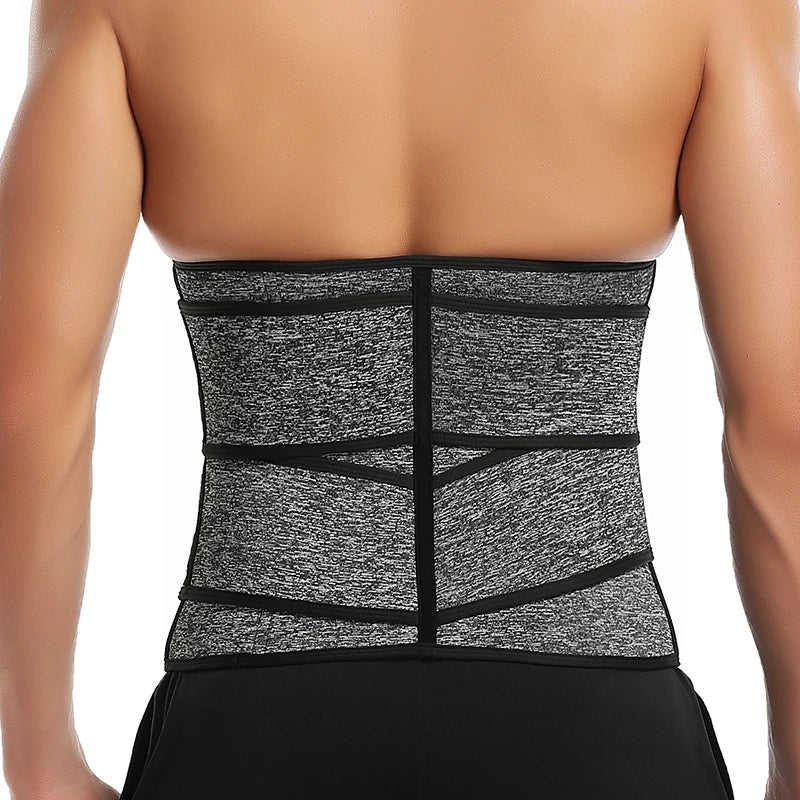Men Waist Trainer Corsets Fitness Trimmer Belt Slimming Body Shaper for Weight Loss Sauna Sweat Girdle Workout Fat Burner Fajas