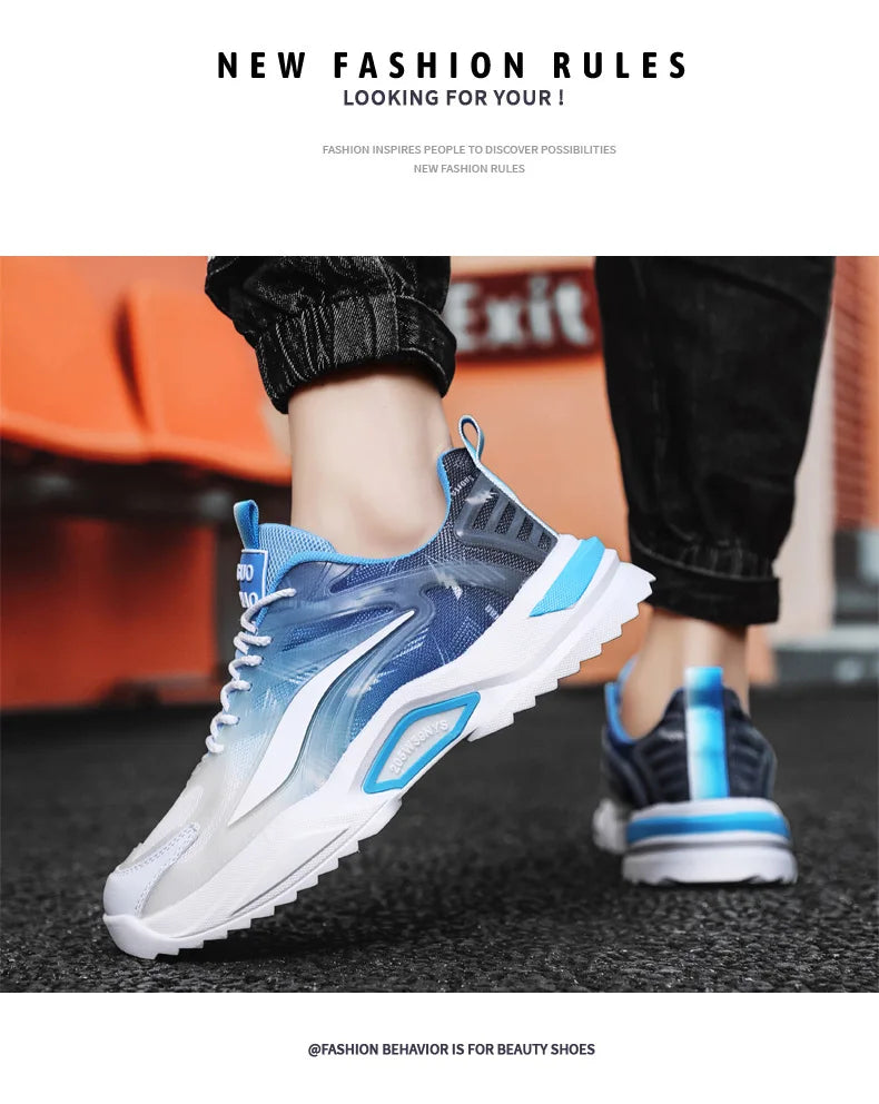 Low Cut Thick Sole Height Increasing Fashion Trend Outdoor Sports, Leisure Running, Hiking, Basketball Shoes for Boys