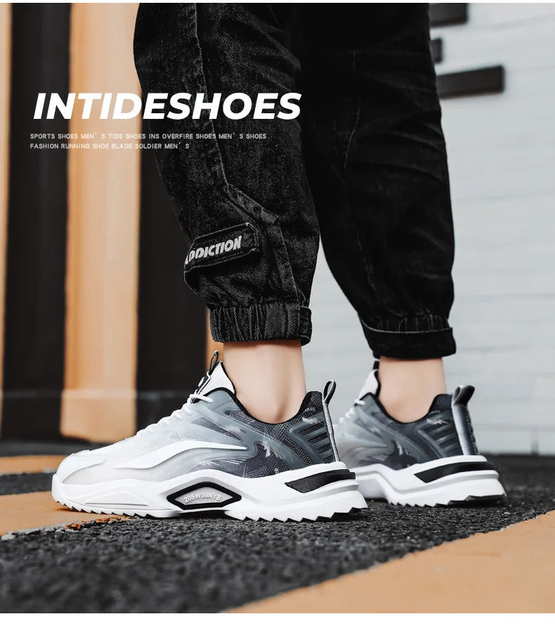 Low Cut Thick Sole Height Increasing Fashion Trend Outdoor Sports, Leisure Running, Hiking, Basketball Shoes for Boys