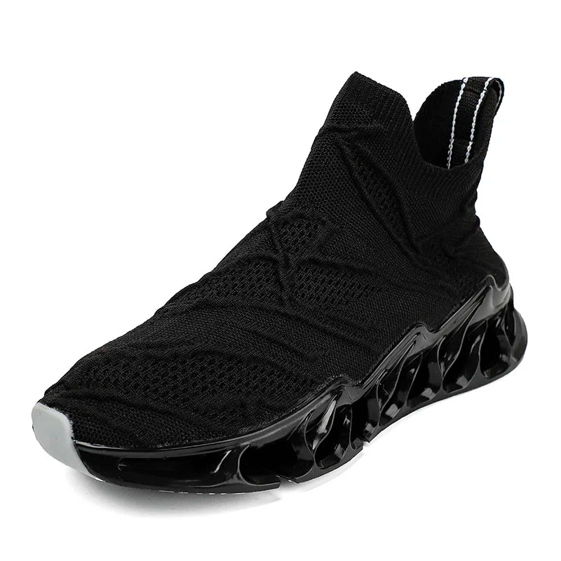 Large Size 39-46 Men's Blade Shoes High Elastic Socks Breathable Trendy Mesh Lining Anti-Slip for Spring Autumn Winter