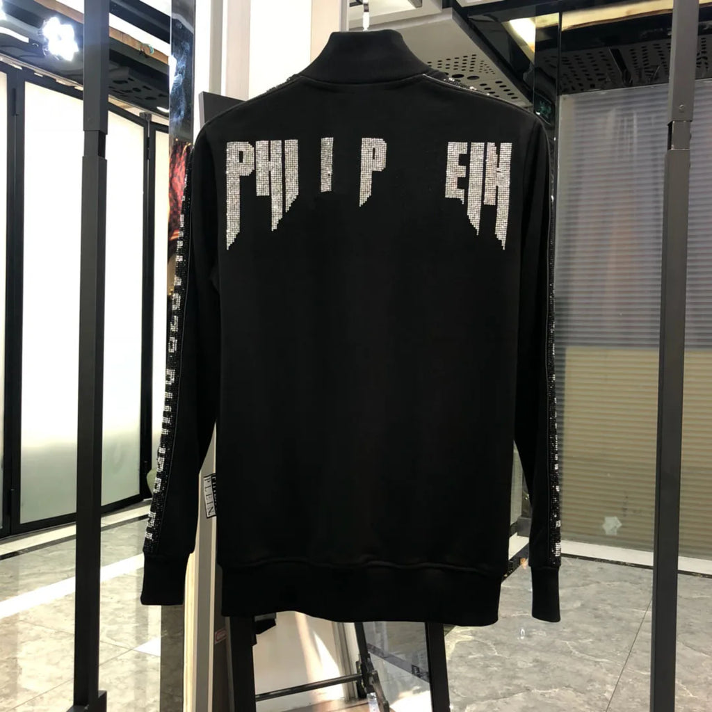 Men's Autumn/Winter Sweatshirt Set PP Set Pure Cotton Stand Collar Sweatshirt Casual Pants Slim Fit Comfortable High Quality