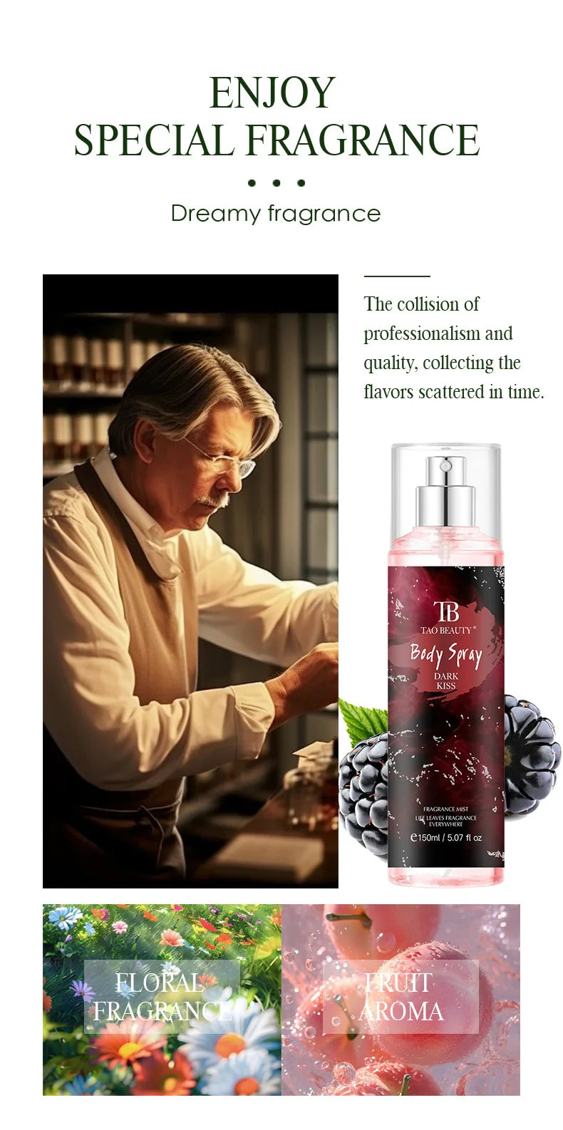 English Version Fragrance Spray Long-lasting Light Floral And Fruity Tone Land Rose Perfume Spray Gfit