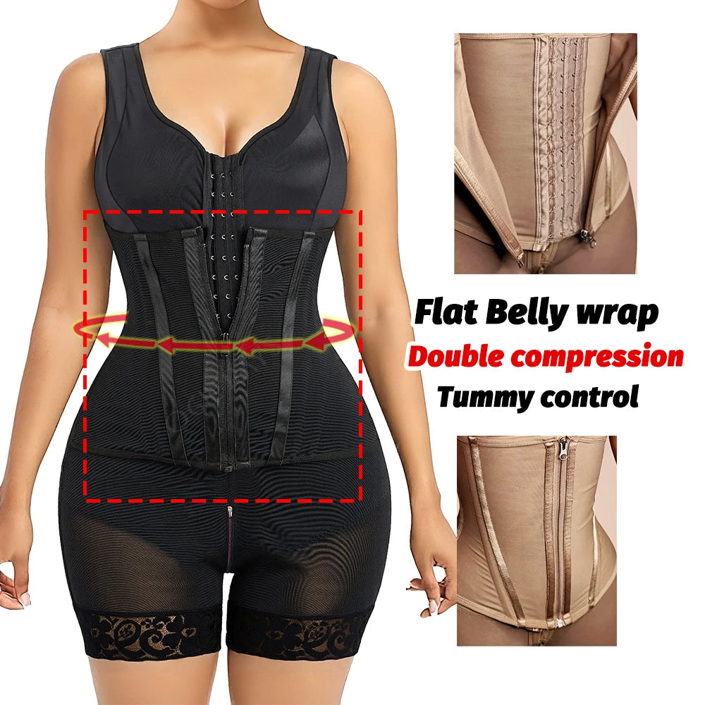 Stage 2 Post Surgery Op Lipo Compression Colombianas Body Shaper Moldeadora Sheath Slimming Lumbar Women Shapewear Girdles Fajas