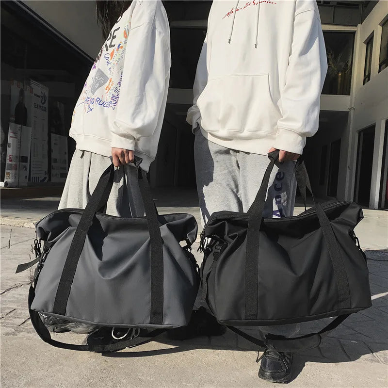 2024 Korean Style Street Trends Breathable Waterproof Durable Oxford Cloth Travel Bag Men's Women's Large Capacity