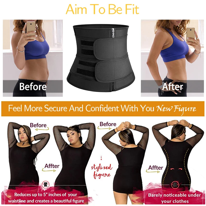 Women Waist Trainer Neoprene Body Shaper Belt Slimming Fajas Belly Reducing Shaper Tummy Sweat Shapewear Workout Shaper Corset
