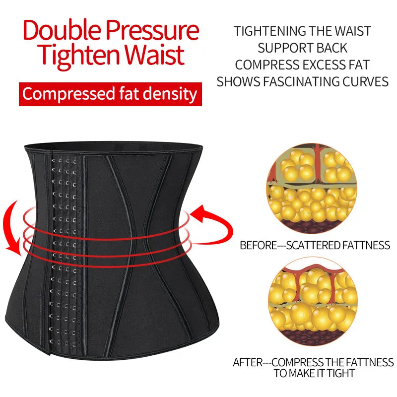 Men Waist Trainer Fitness Slimming Belt Sauna Body Shaper Corset for Abdomen Weight Loss Trimmer Belt Sweat Workout Fat Burner