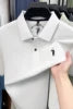 Men's Polo Shirt Cotton Pique Short Sleeve Casual Business Golf T-Shirt Embroidered Logo Summer Breathable Work Office Top