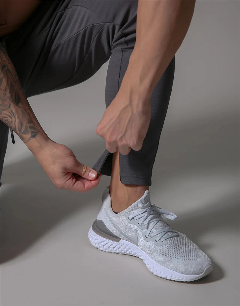 JAPAN Brand Joggers Men Sweatpants Gym Running Pants Mens Fitness Bodybuilding Gym Men Jogging Pants Zipper Sweatpants Trousers