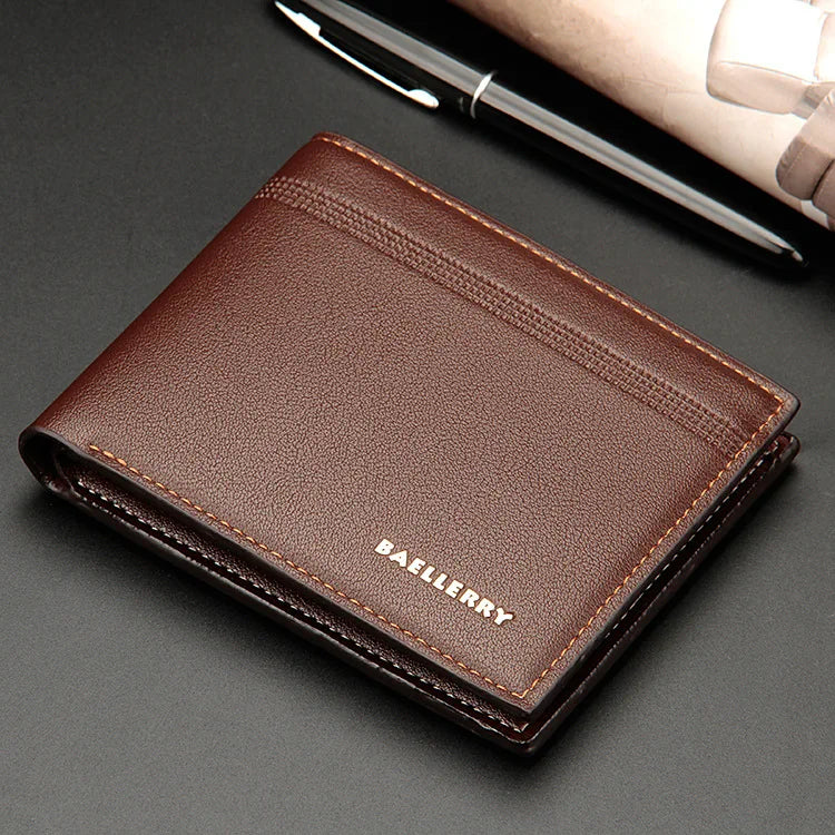 Name Customized New Men Wallets Card Holder High Quality Male Purse PU Leather Business Men Wallets Carteria