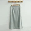 Summer Vintage Satin Elegant High Waist Office Lady Skirt