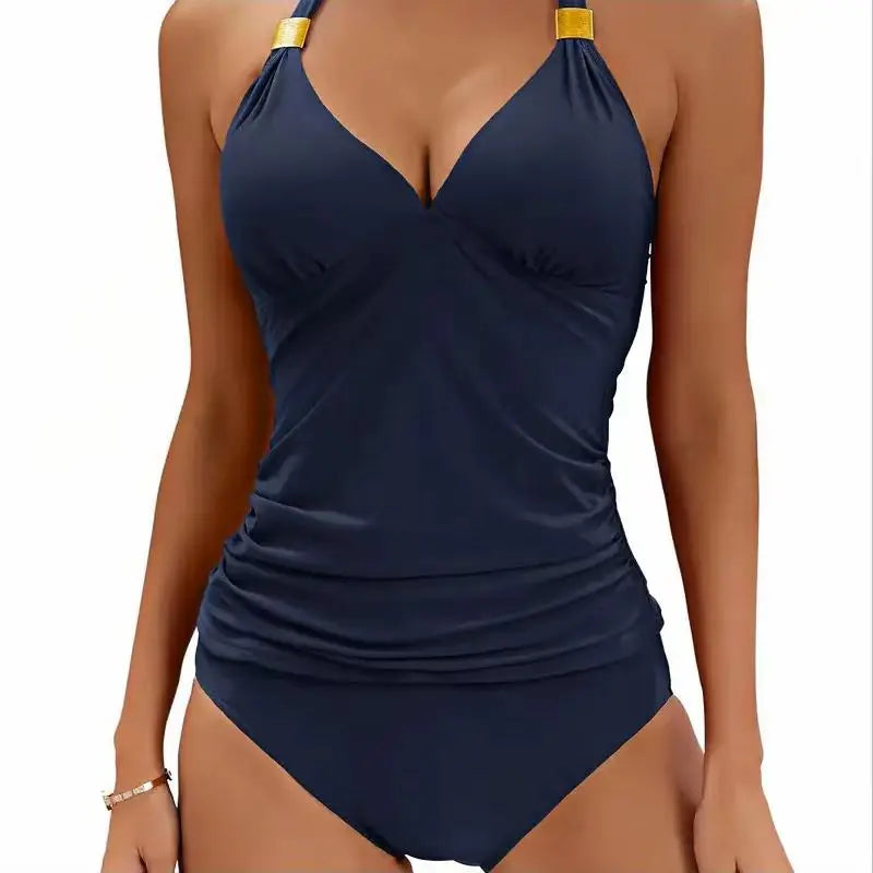 YZ Solid Tie Side Two Piece Bikini Unique Soft Fabric Women Beach Bathing Suit