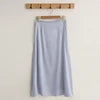 Summer Vintage Satin Elegant High Waist Office Lady Skirt