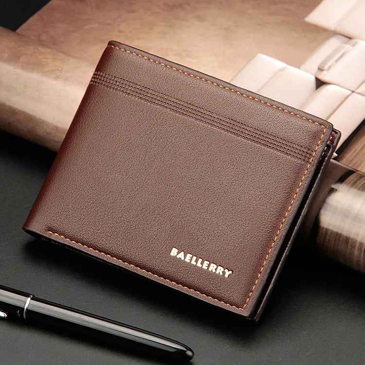 Name Customized New Men Wallets Card Holder High Quality Male Purse PU Leather Business Men Wallets Carteria