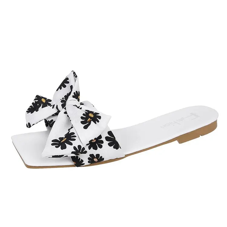 Summer New Casual Sandals Bow Cute Outdoor Slippers Women's Shoes
