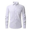OEM Service Men's Casual Long Sleeve Dress Shirts Anti-pilling Square Collar Polyester Eco-Friendly Anti-Wrinkle